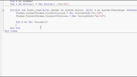 Speech Recognition in Visual Basic 2008