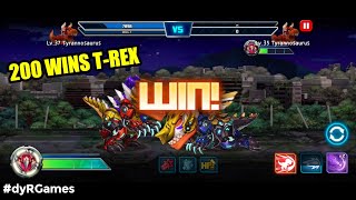 Dino Battle Tyrannosaurus Rex 200 WINS - Arena Battle | Mobile Game | VERY HARD #SubToDyR screenshot 2