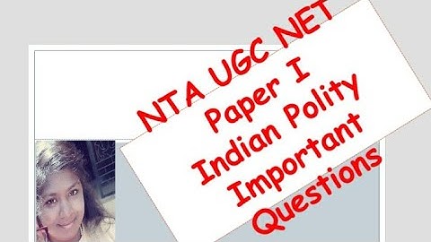 nta ugc net paper 1 expected mcqs on Indian polity part 2