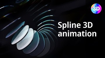 Glass Curved Rotating  Discs in Dynamic Light | Stunning Spline 3D Animation