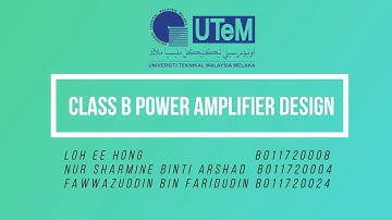 BEKE 2333 Class B Amplifier Design
