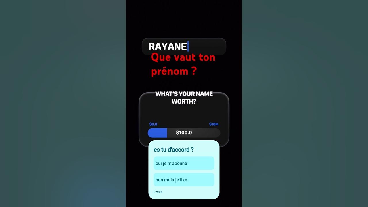 Combien Vaut Ton Prenom Jeu www.youtube.com