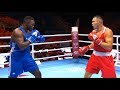 Quarterfinals (+91kg)  KUNKABAYEV Kamshybek (KAZ) vs TIAFACK Nelvie (GER) /AIBA World 2019