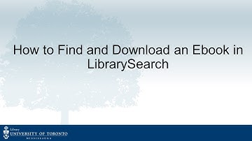 How to Find and Download an Ebook in LibrarySearch