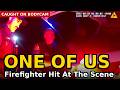 Firefighter Gets Hit At The Scene And His Own Crew Treats Him