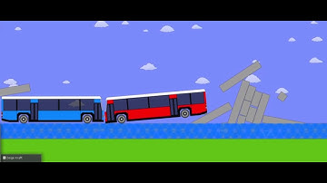 Collapsing bridge in Algodoo