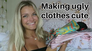 Making Ugly Clothes Cute - No Sew DIY