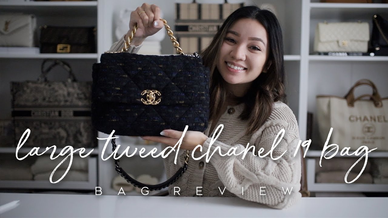 CHANEL 19 FLAP BAG BLACK UNBOXING