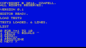 Ozapell Basic For Next Example
