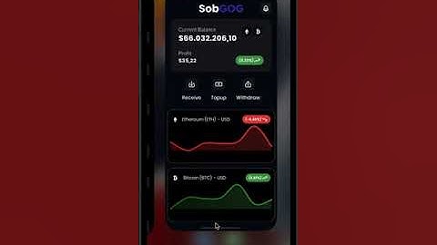 Flutter Crypto App UI with support for dark and light mode