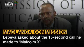 Madlanga Commission | Lebeya asked about the 15-second call he made to Malcolm X