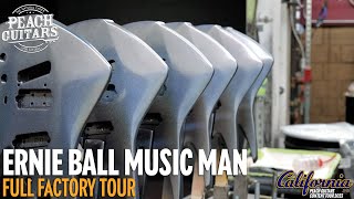 Peach Guitars Visit Ernie Ball Music Man | Full Factory Tour!