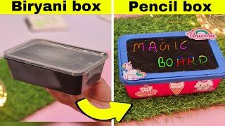 DIY Cute stationary box from waste box || How to make pencil box easy