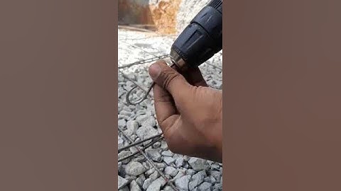 REBAR TIER WITH BOSCH  HAND DRILL