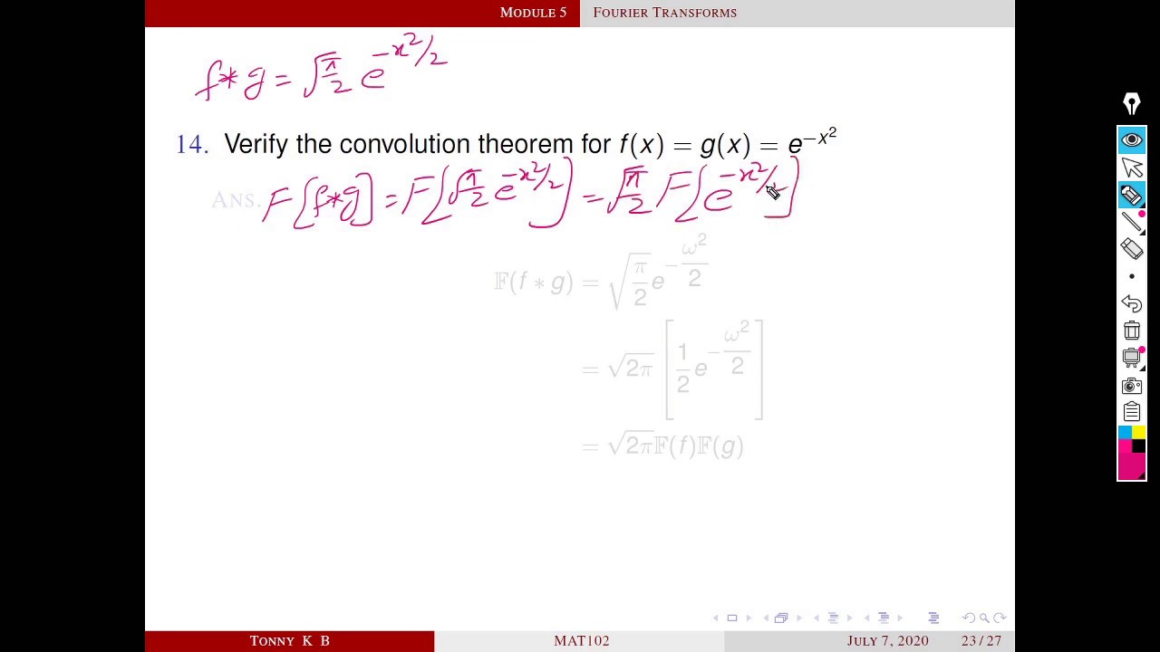 convolution fourier transform convolution fourier transform