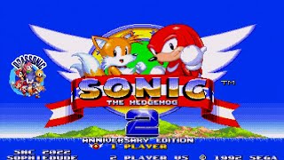 Sonic The Hedgehog 2 - Anniversary Edition & Knuckles • Sonic Classic Hack 