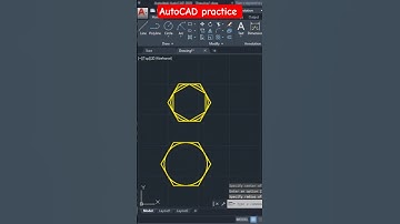 Draw Hexagon In AutoCAD #shorts #autocadtipsandtricks #autocad #design #autocaddrawing