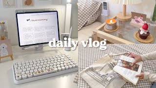 vlog 🍵 romanticizing my studying, matcha drinks, reading habits, galaxy lamp, college life ♡ by amabelle 225,761 views 1 year ago 15 minutes