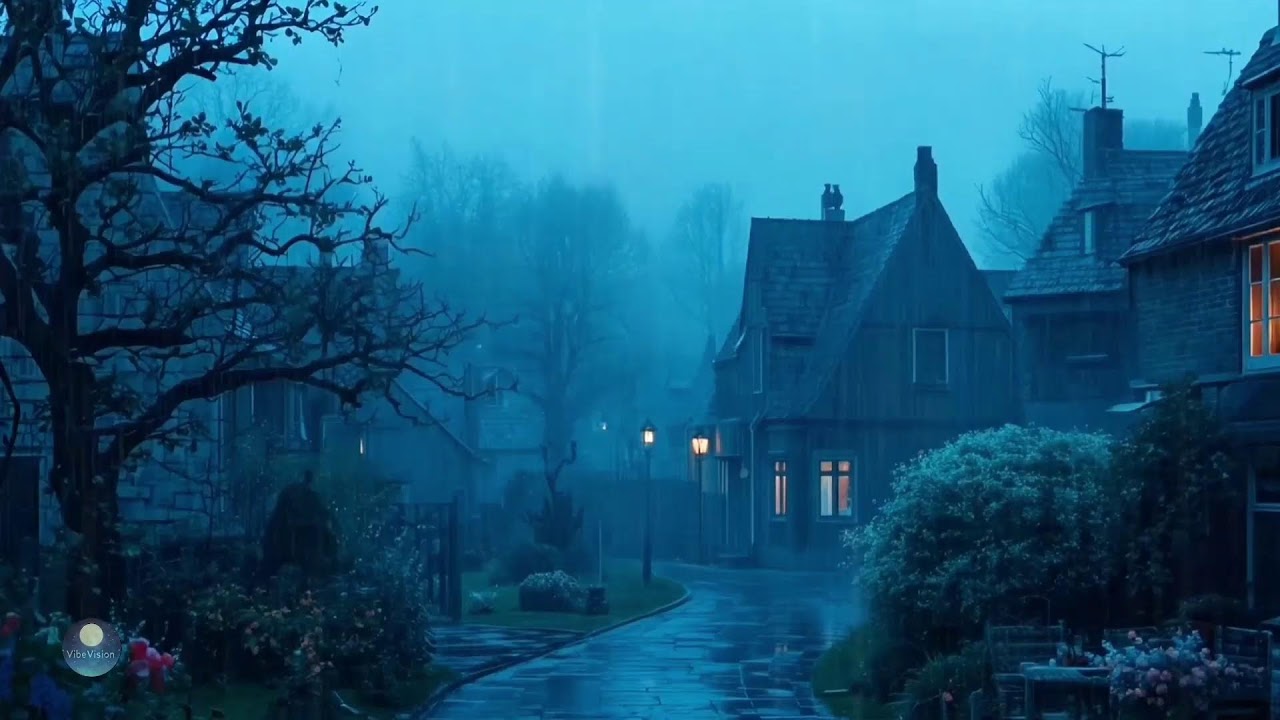 Relaxing Rain & Lo-Fi Beats in a Peaceful Garden Village for sleeping
