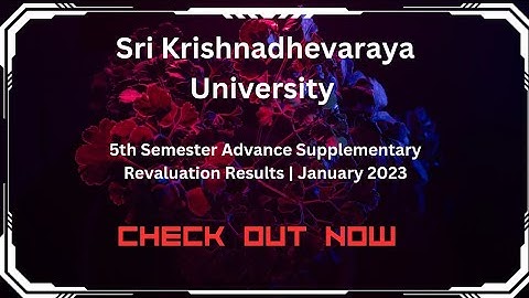 5th Semester Advance Supplementary Revaluation Results Out Check || January 2023