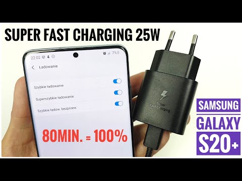 Super Fast Charging 25W w Samsung Galaxy S20+ 5G wymiata - 100% (4500mAh) w 80 minut 💪👍
