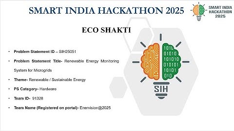 Video Presentation by Team Enervision@2025 | PS - SIH25051 | TEAM ID - 91328 