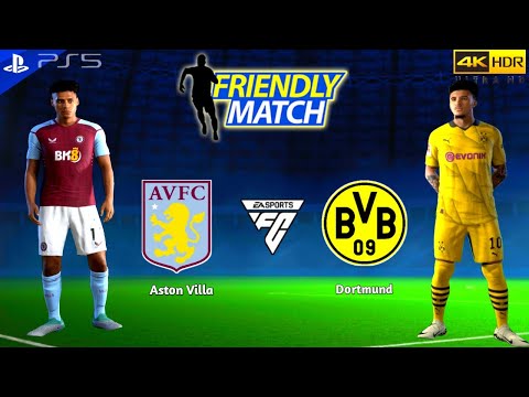 betash303 x barkatoto - EA FC 24 - Borussia Dortmund Vs Aston Villa | Friendly Match 2024 Legendary AI PS5 [4K 60FPS +HDR]