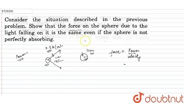 Consider the situation described in the previous problem. Show that the force on the sphere due to