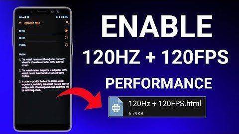 Enable 120Hz Refresh Rate 120FPS Performance | Max FPS Fix Lag - No Root
