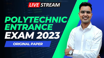 polytechnic previous year question papers with answers for polytechnic entrance exam 2023/ErAshokSir