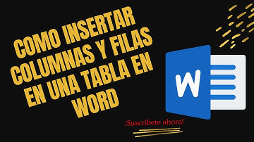 🔴Como insertar columnas y filas en tabla de Word