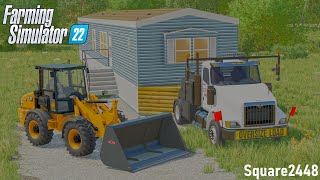 Hauling Mobile Home & Building Gravel Pad! | FS22 Construction