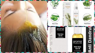 Heavy Oiling Treatment at Home for Dandruff with Aroma Treasures Flake Clean oil &amp; Tea Tree Shampoo