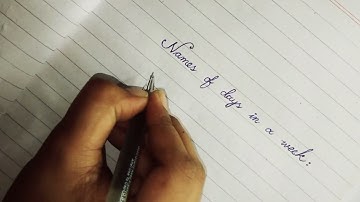 Name Of Week Days | Cursive Writing | How to write Cursive Writing ✍️ | Cursive Handwriting