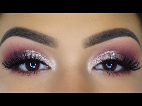 administración Lago taupo árabe MAQUILLAJE MORADO y PLATEADO + GLITTER | AbrilDoesMakeup ♡ - YouTube