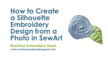 How to create a simple silhouette embroidery design from a photo using Inkscape (FREE) and SewArt.