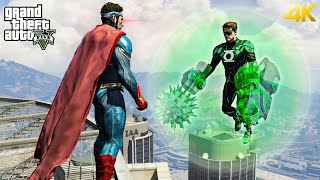 GTA 5 - Superman VS Green Lantern | Epic Death Battle!