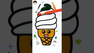 Rainbow desserts Coloring &amp; drawing | Sweet Corn ice cream With Jelly #kids #coloring