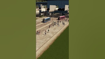 A Bustling Transit Hub in Cities Skylines! #shorts  #citiesskylines  #train