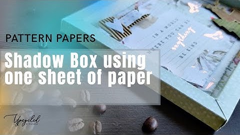 Shadow Box with one pattern paper | DIY 5 by 7 " photo frame  | Day 10 of Crafty DECEMBER