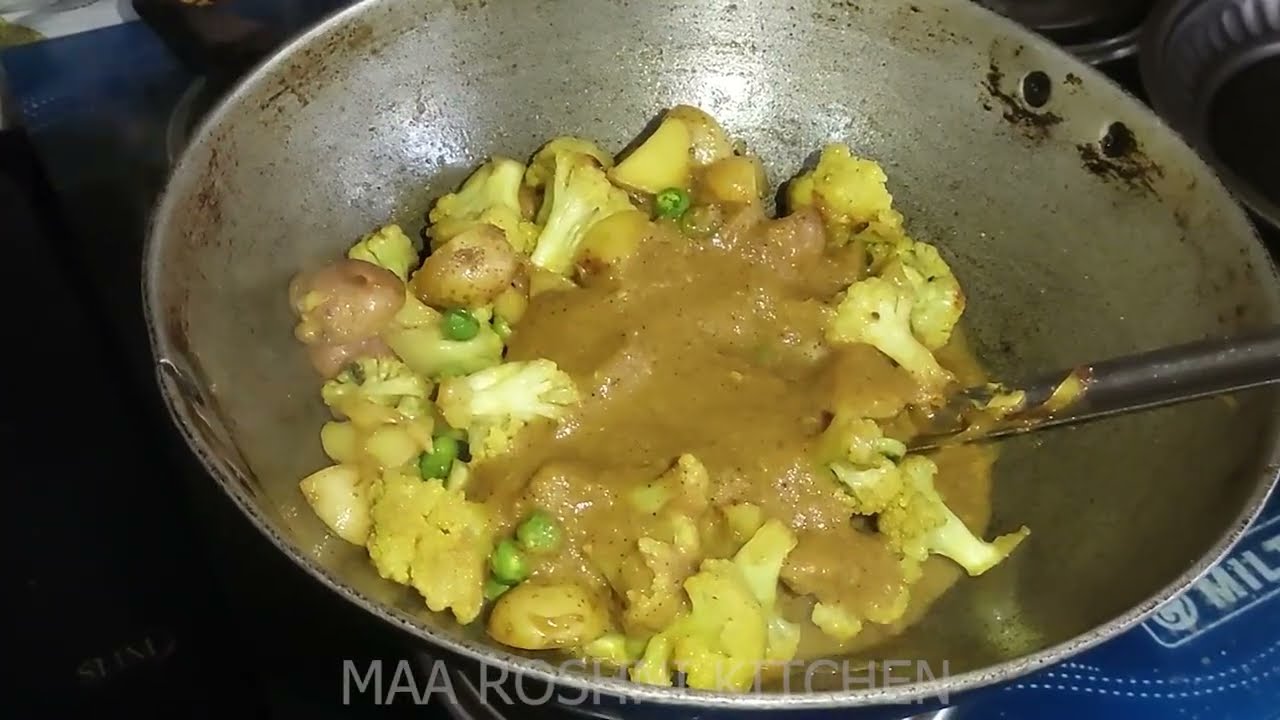 आलू मटर गोभी का सब्ज़ी | Aalu Matar Gobhi masala fry Recipe