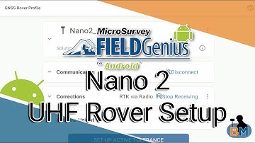 FieldGenius for Android:  Nano 2 UHF Rover Setup | Bench Mark