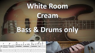 Cream with White Room. Bass & Drums Only.  Cover Tabs Score Chords Transcription. Bass: Jack Bruce