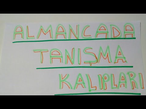 Almanca'da tanışma kalıpları