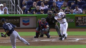 ATL@MIA: Mathis drives an RBI triple to center