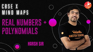CBSE Class 10 Maths Chapters 1 & 2: Real Numbers & Polynomials Mind Maps  Harsh Sir@vedantucbse10th​