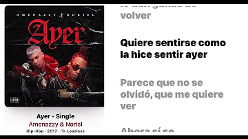 Ayer - Amenazzy ft Noriel [ Letra Music ]