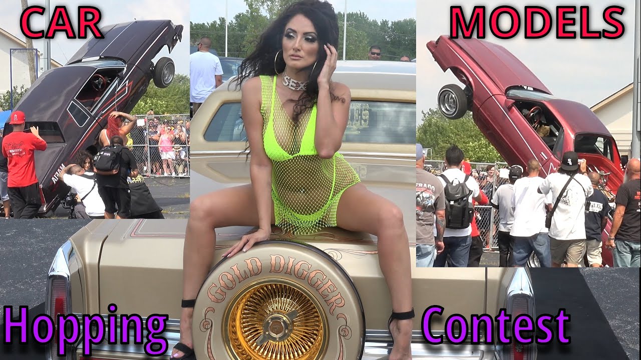 JUMP THIS - Low Rider Hopping Contest and HOT Car Models/GIRLS -- Watch Every Frame - 4K