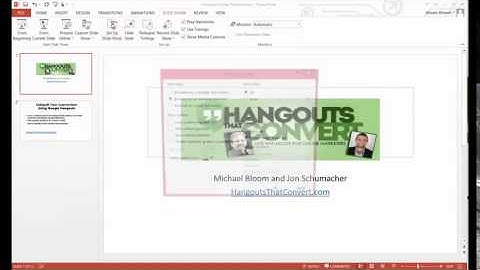 How to configure PowerPoint slides for easy use on Google Hangouts