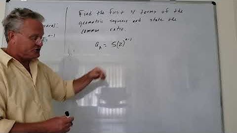 Finding First Four Terms Geometric Sequence